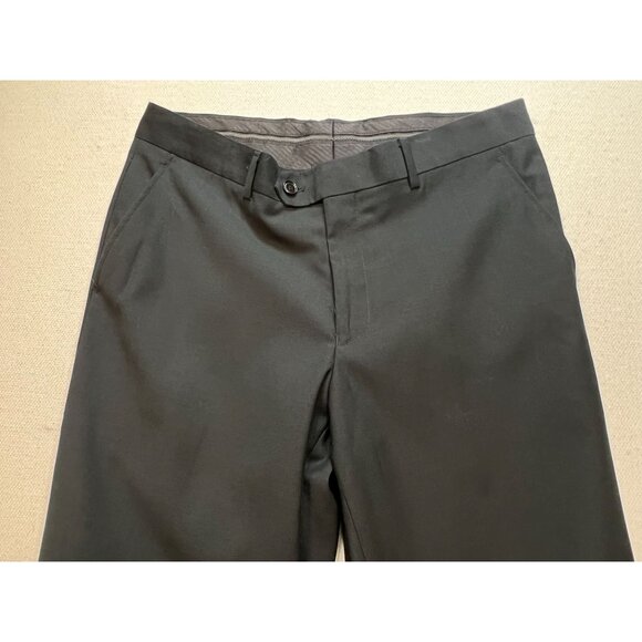 Combantant Gentlemen Mens Wool Dress Pants Flat Front Stretch Sz 32x32 Black - Picture 5 of 12